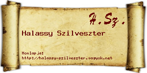 Halassy Szilveszter névjegykártya