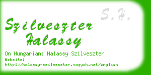 szilveszter halassy business card